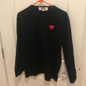 Comme des garçons black long sleeved tee size XL